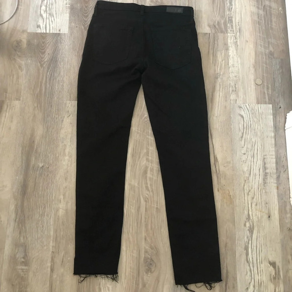 ! adriano goldschmied prima mid rise ankle cigarette jeans in super blac… - Picture 8 of 9
